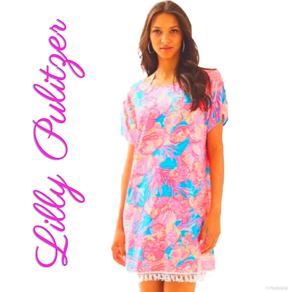 🌸 Lilly PulitzerTilla Tunic Dress with fringe hem • XL